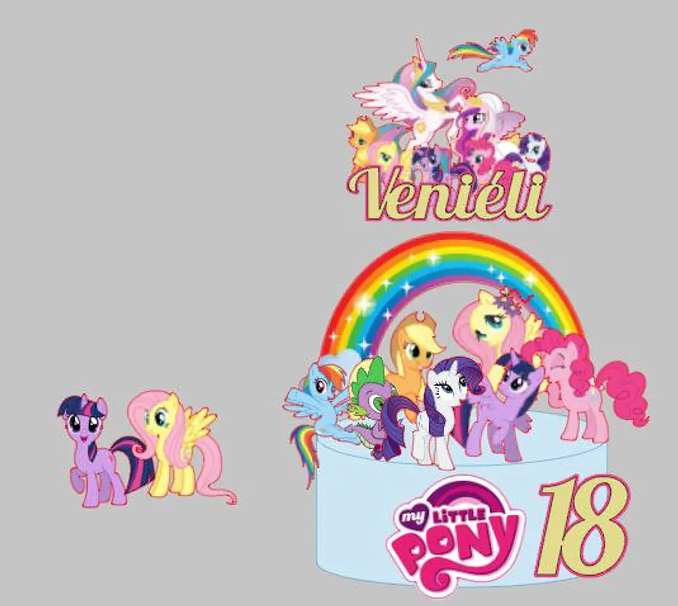 Arquivo de Corte Topo de Bolo My Little Pony 11 1