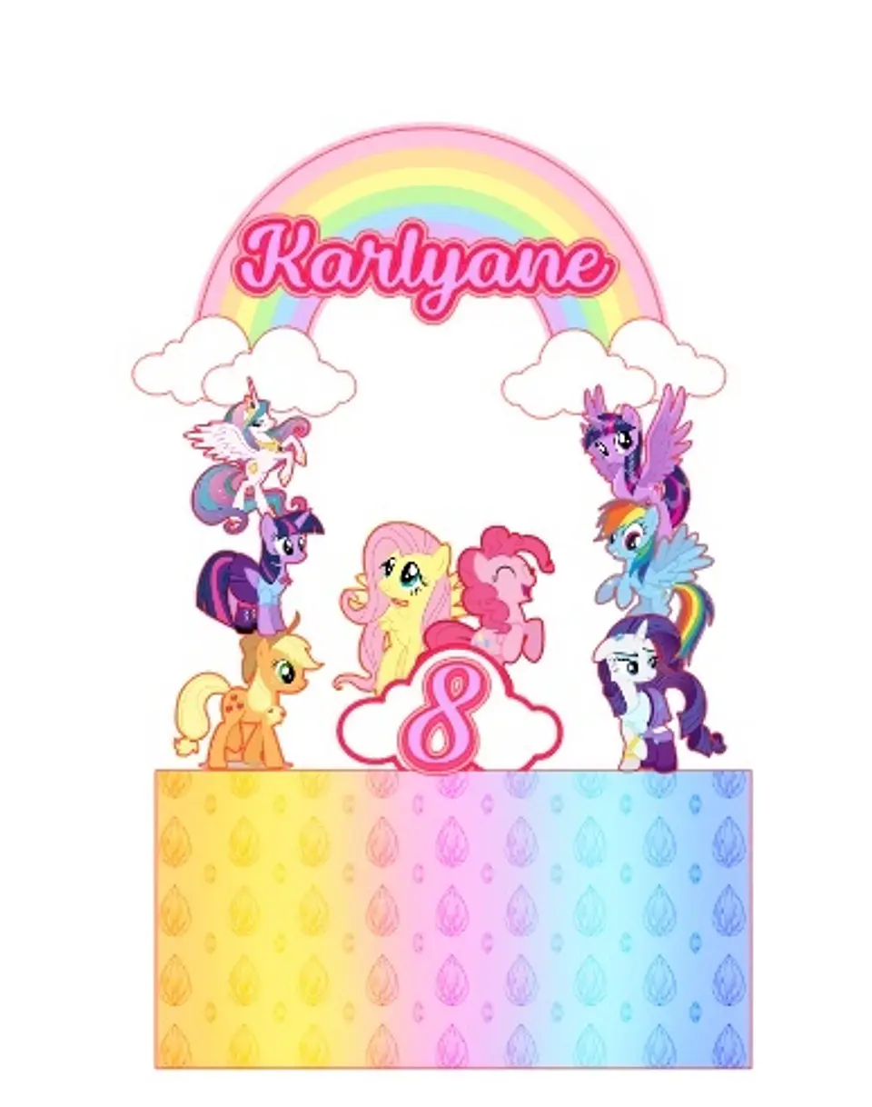 Arquivo de Corte Topo de Bolo My Little Pony 8 1