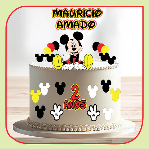 Arquivo de Corte Topo de Bolo Mickey 52