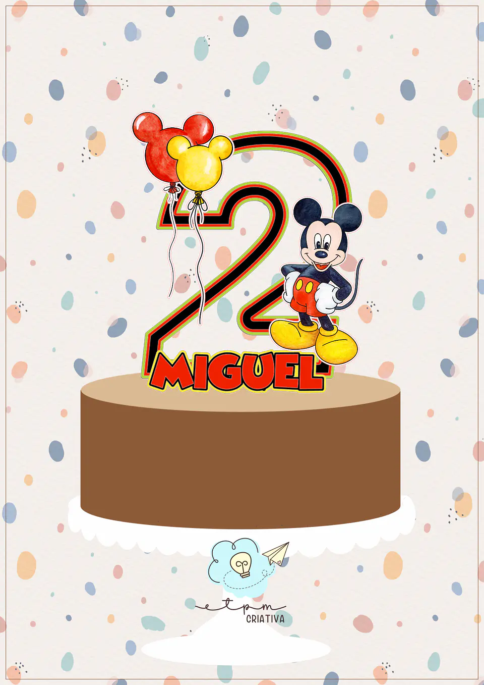 Arquivo de Corte Topo de Bolo Mickey 48 1