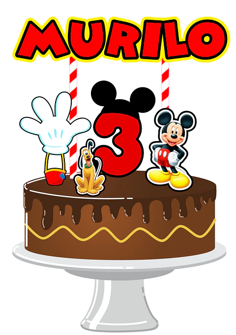 Arquivo de Corte Topo de Bolo Mickey 35