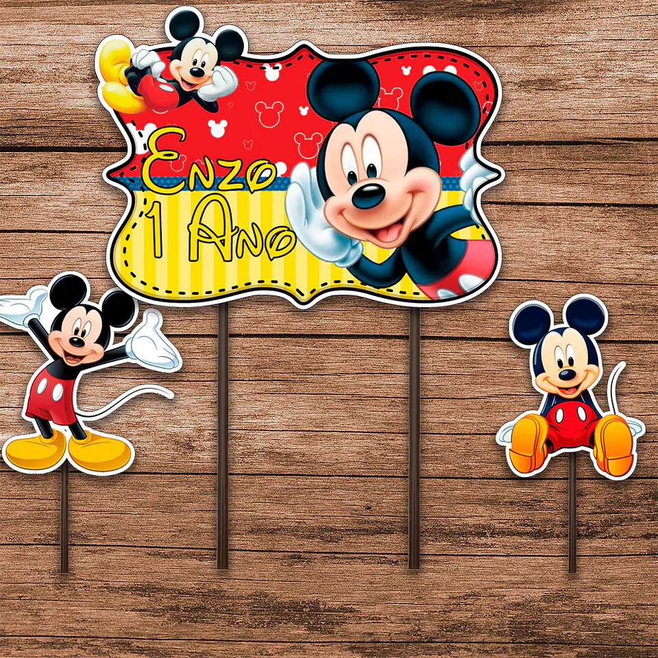 Arquivo de Corte Topo de Bolo Mickey 34 1