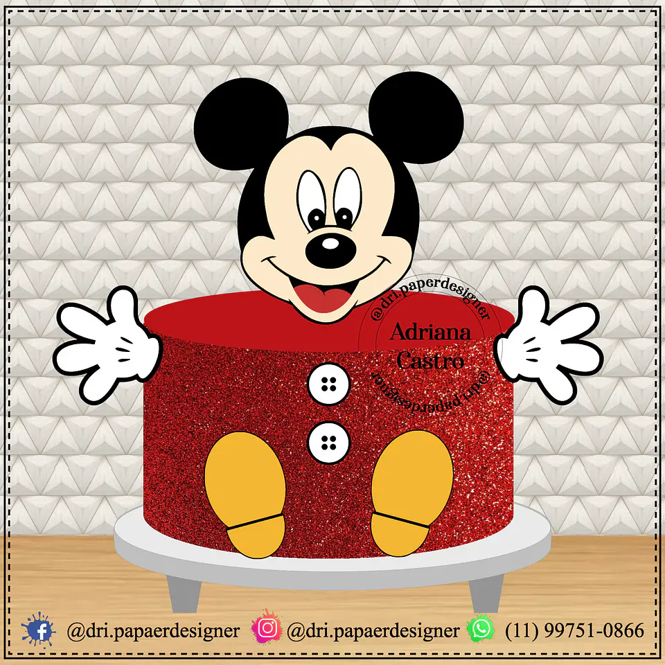 Arquivo de Corte Topo de Bolo Mickey 33 1