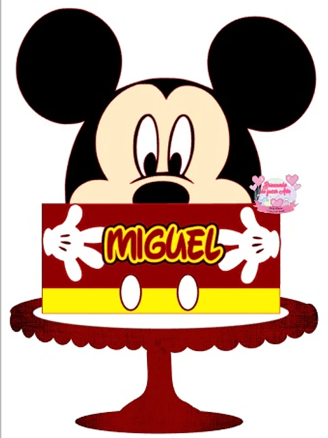 Arquivo de Corte Topo de Bolo Mickey 26