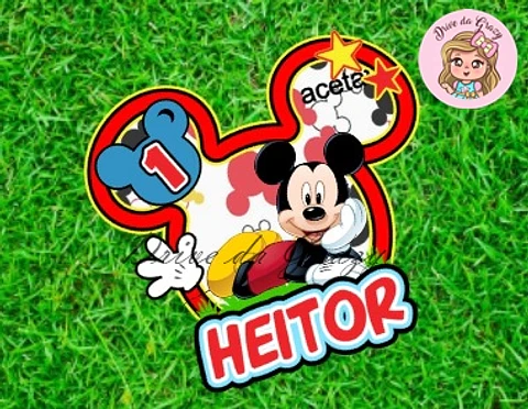 Arquivo de Corte Topo de Bolo Mickey 24