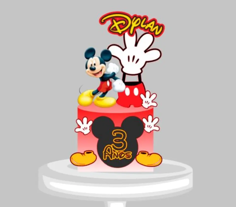 Arquivo de Corte Topo de Bolo Mickey 20 1