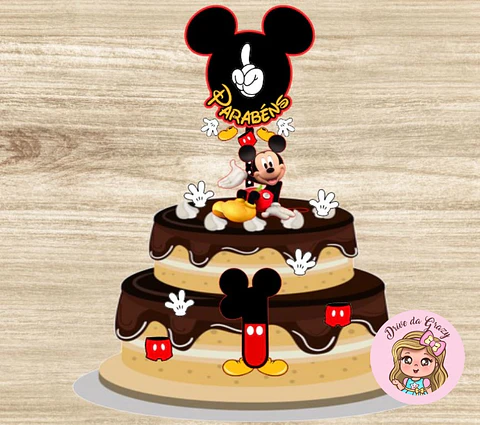 Arquivo de Corte Topo de Bolo Mickey 4