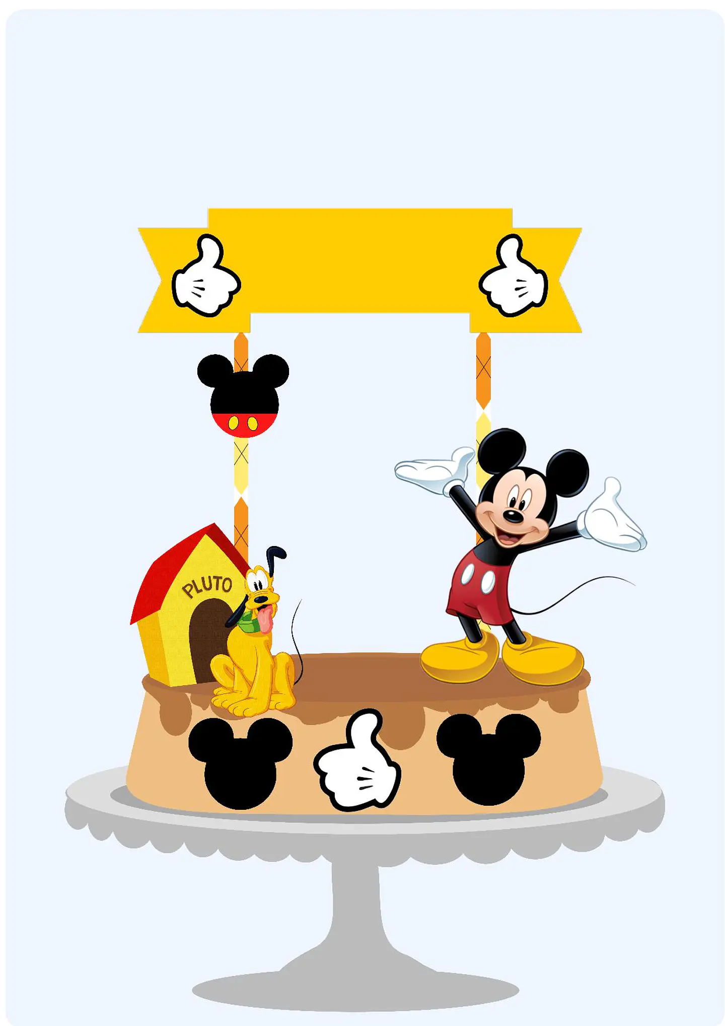 Arquivo de Corte Topo de Bolo Mickey 3 1
