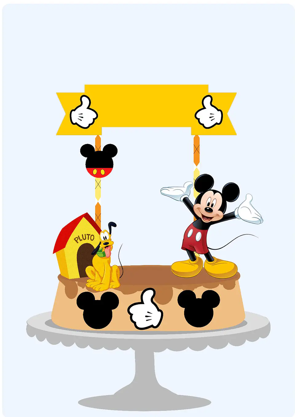 Arquivo de Corte Topo de Bolo Mickey 3 1