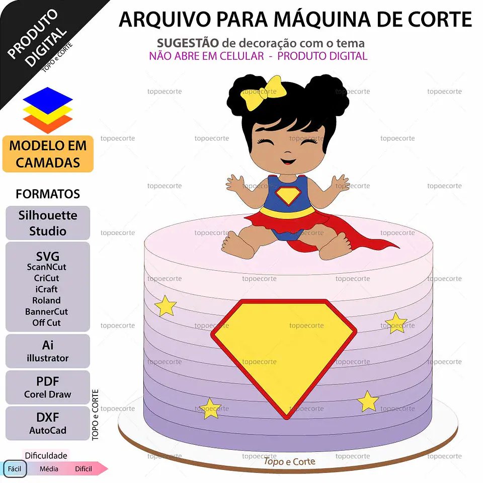 Arquivo de Corte Topo de Bolo Mulher Maravilha 45 1