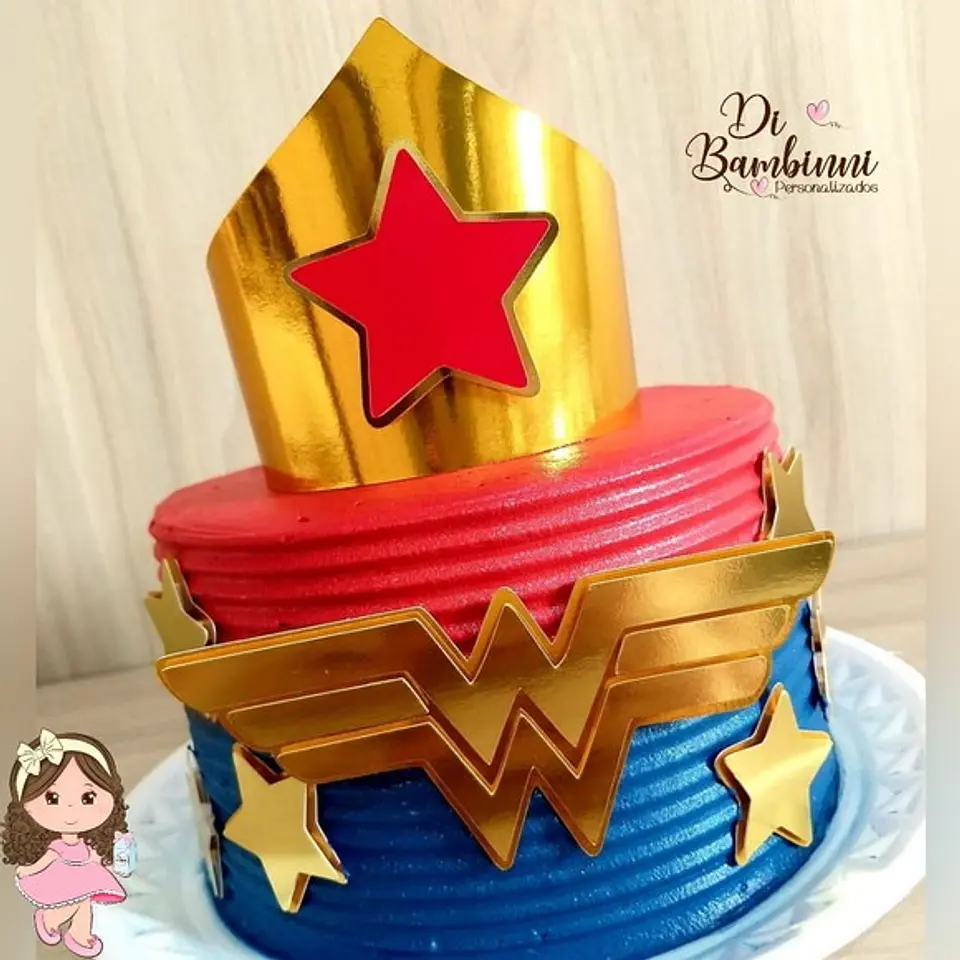 Arquivo de Corte Topo de Bolo Mulher Maravilha 31 1