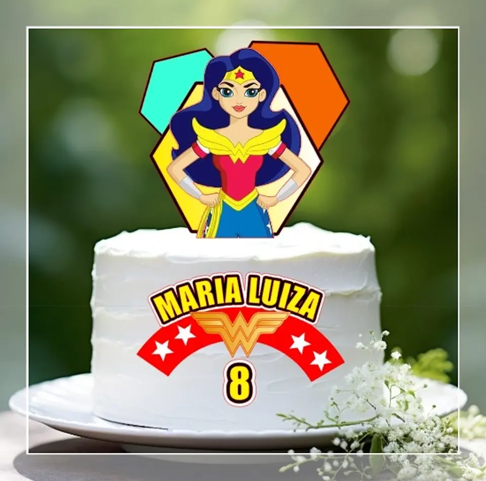 Arquivo de Corte Topo de Bolo Mulher Maravilha 19 1