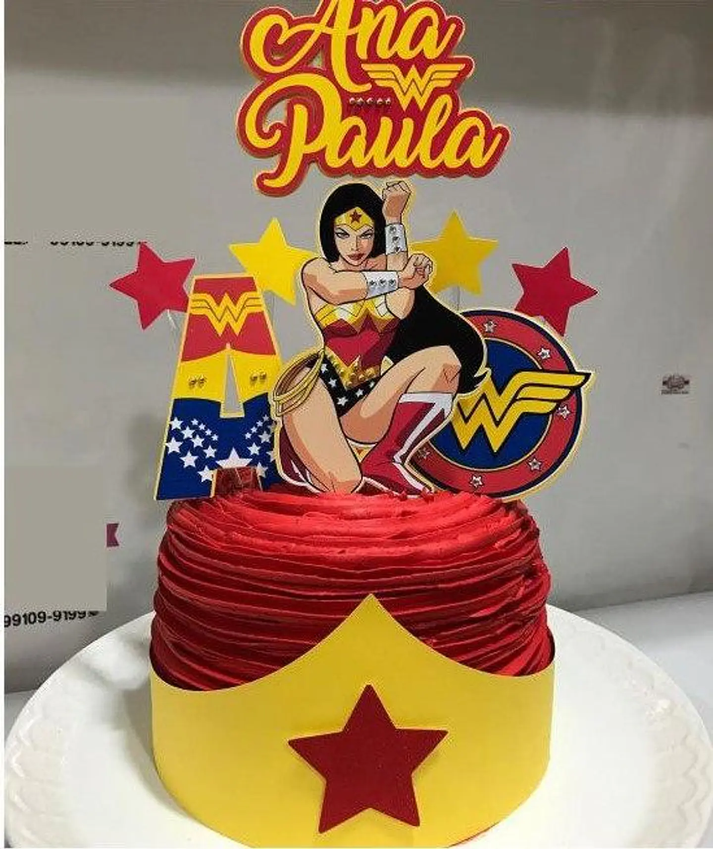 Arquivo de Corte Topo de Bolo Mulher Maravilha 13 1