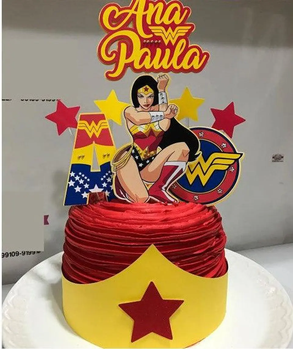 Arquivo de Corte Topo de Bolo Mulher Maravilha 13 1