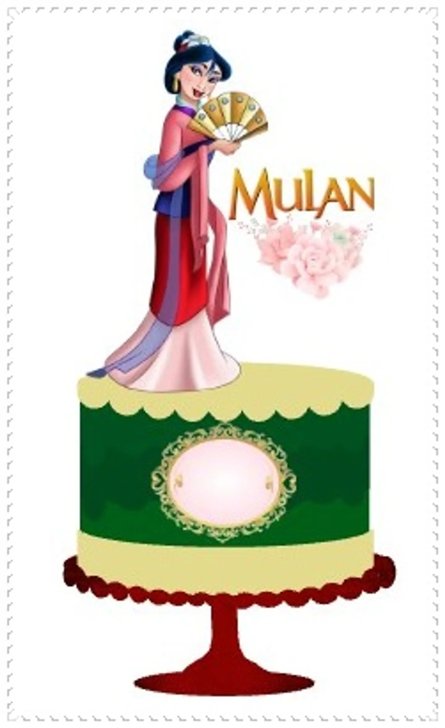 Arquivo de Corte Topo de Bolo Mulan 16 1