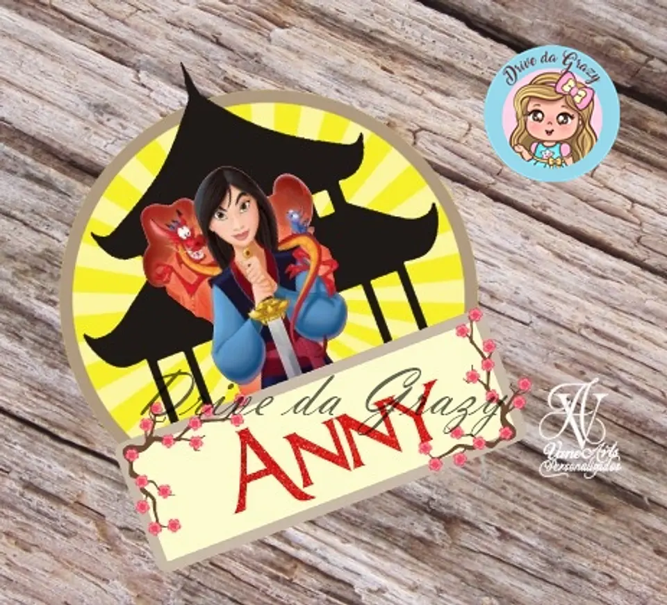 Arquivo de Corte Topo de Bolo Mulan 7 1