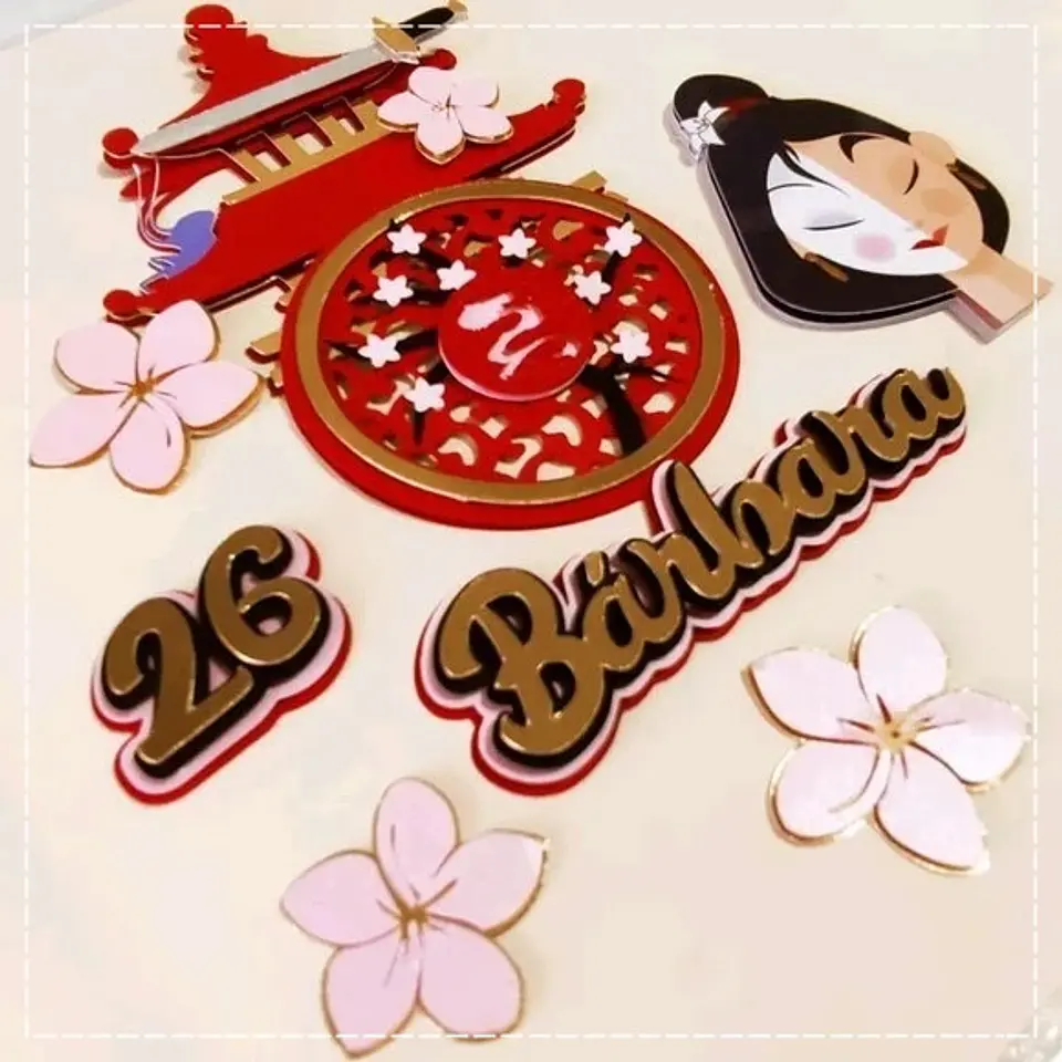 Arquivo de Corte Topo de Bolo Mulan 2 1