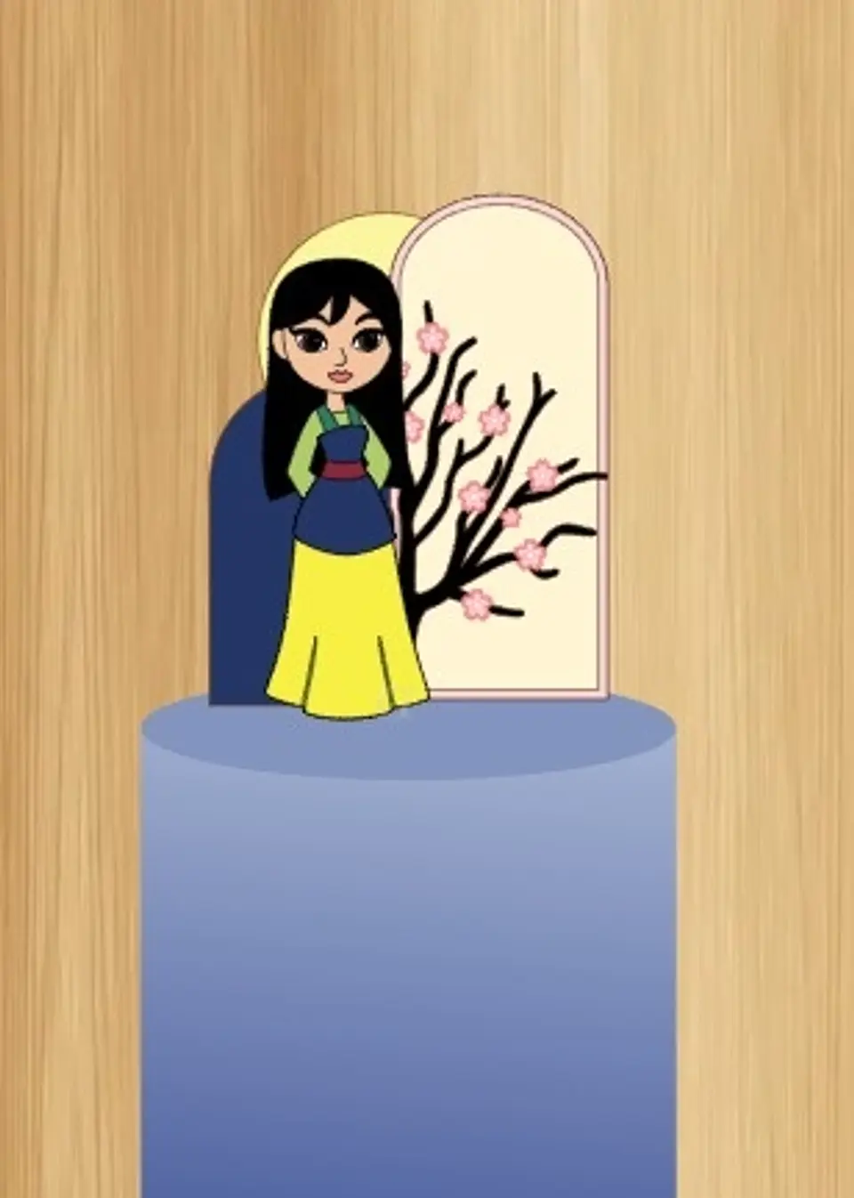Arquivo de Corte Topo de Bolo Mulan 1 1