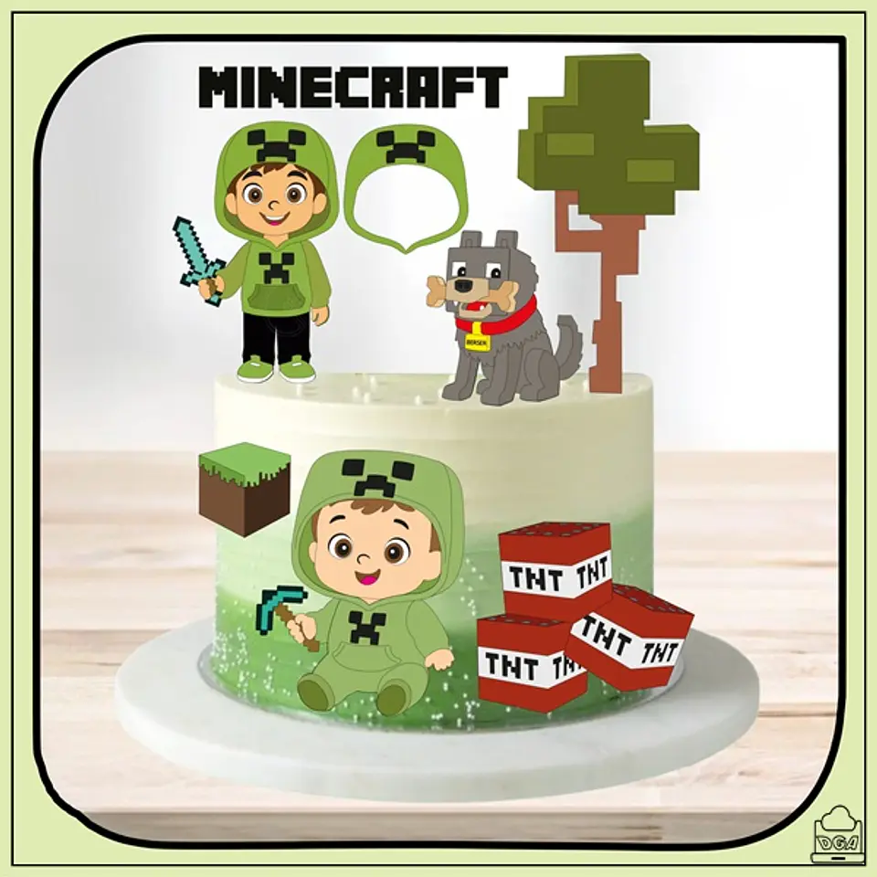Arquivo de Corte Topo de Bolo Minecraft 23 1