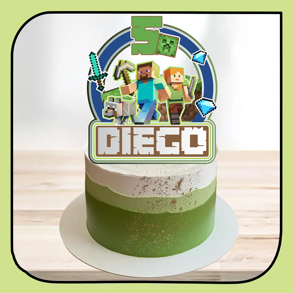 Arquivo de Corte Topo de Bolo Minecraft 22 1