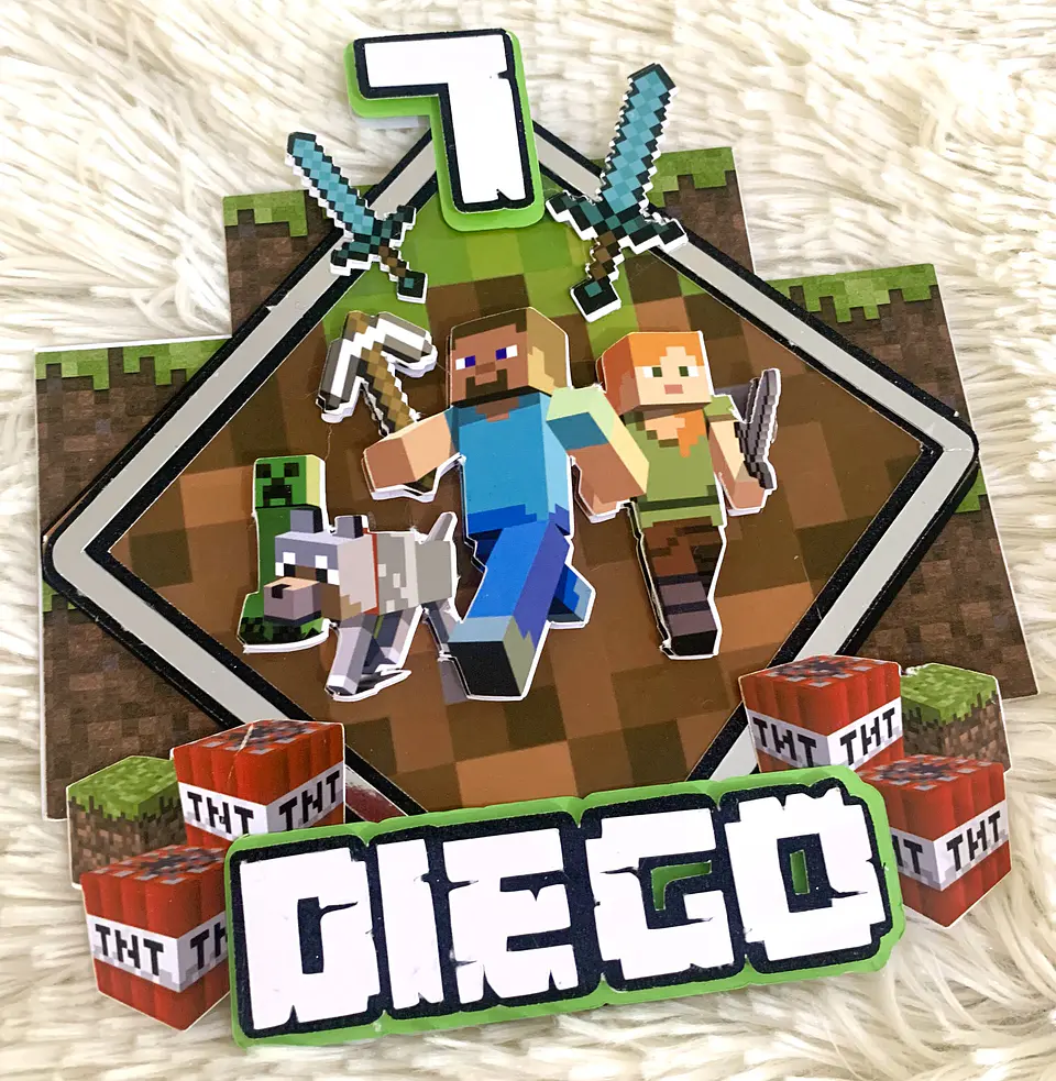 Arquivo de Corte Topo de Bolo Minecraft 21 1