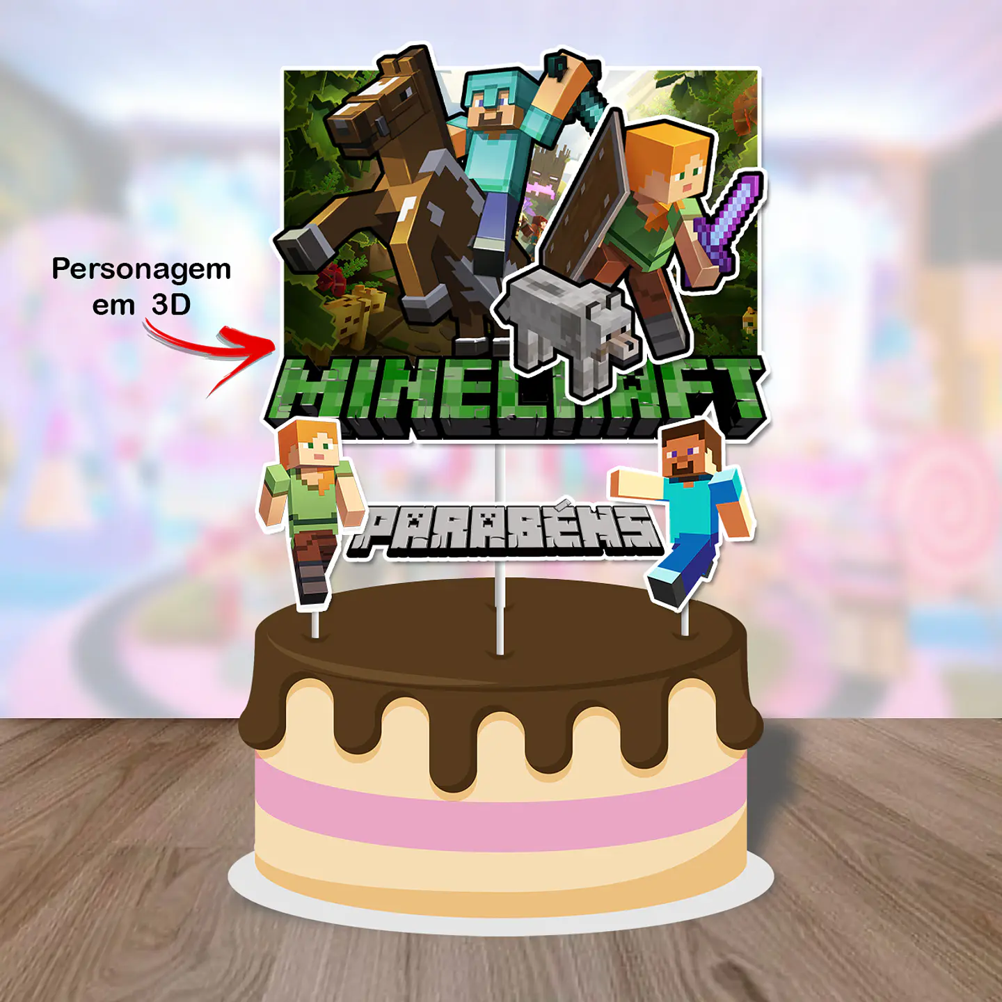 Arquivo de Corte Topo de Bolo Minecraft 19 1