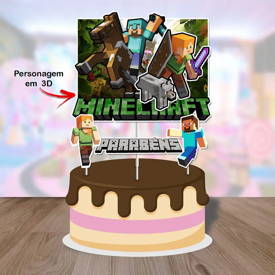 Arquivo de Corte Topo de Bolo Minecraft 19 1