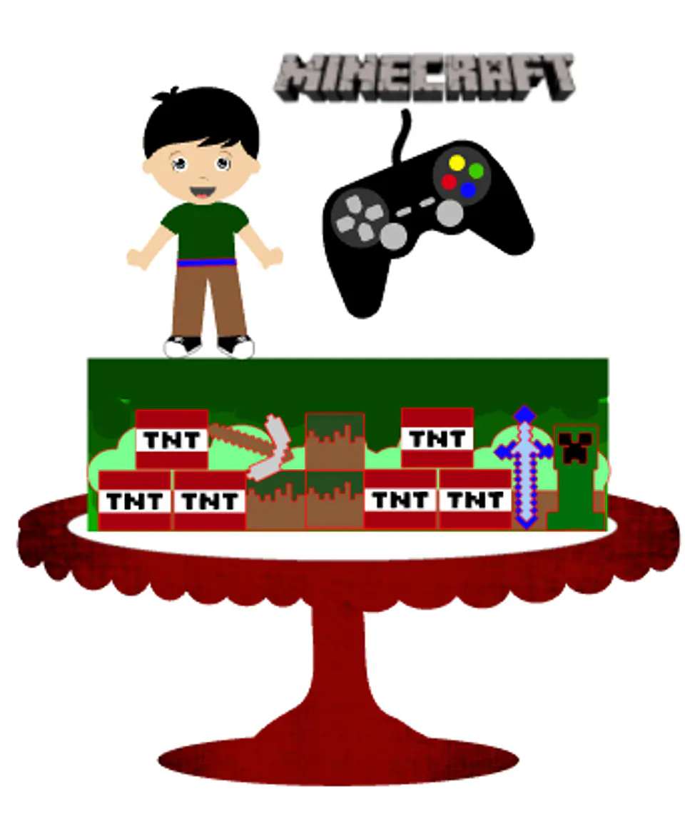 Arquivo de Corte Topo de Bolo Minecraft 18 1