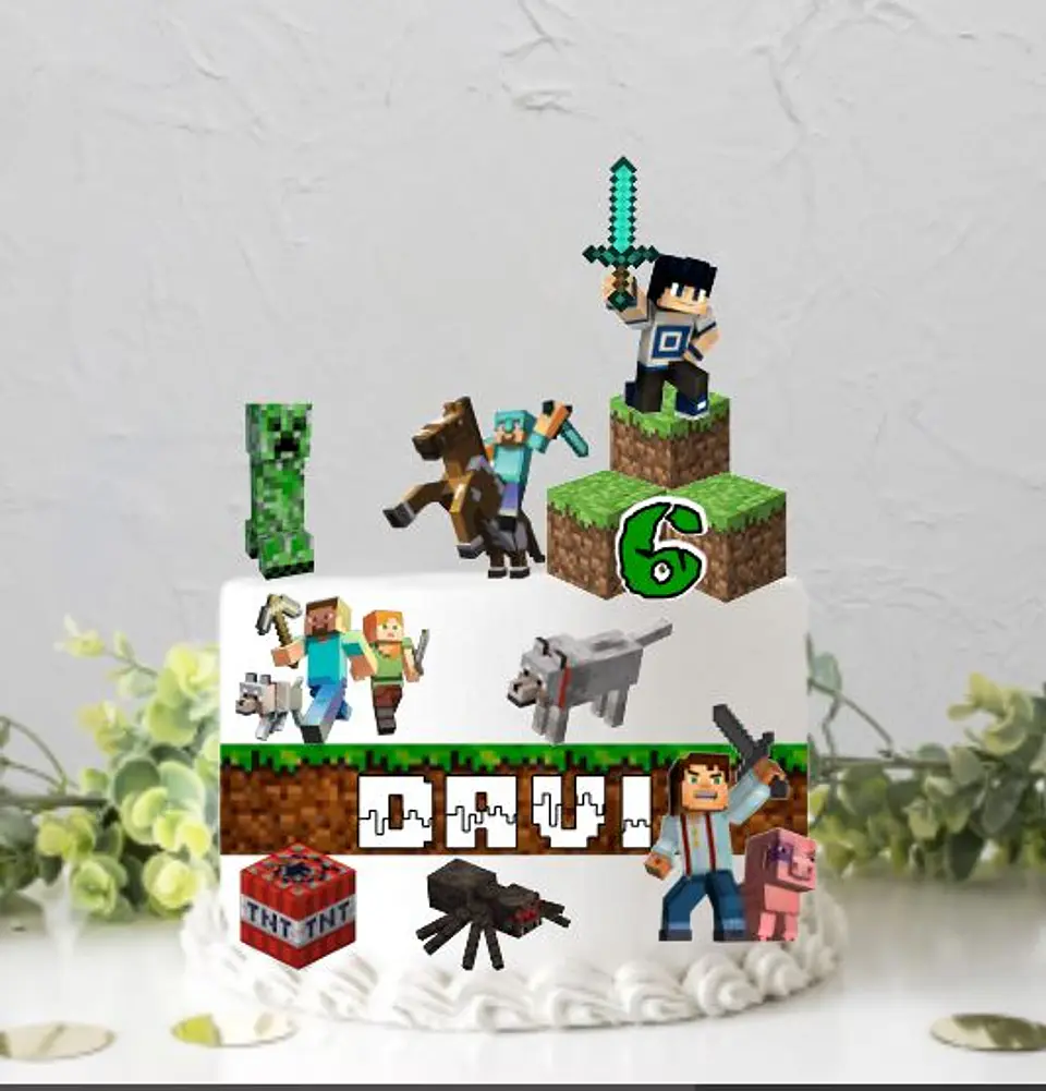 Arquivo de Corte Topo de Bolo Minecraft 16 1