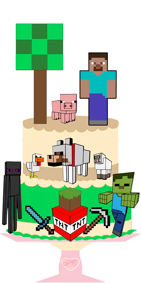 Arquivo de Corte Topo de Bolo Minecraft 14