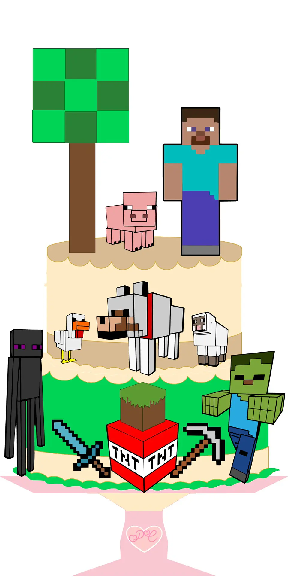 Arquivo de Corte Topo de Bolo Minecraft 14 1