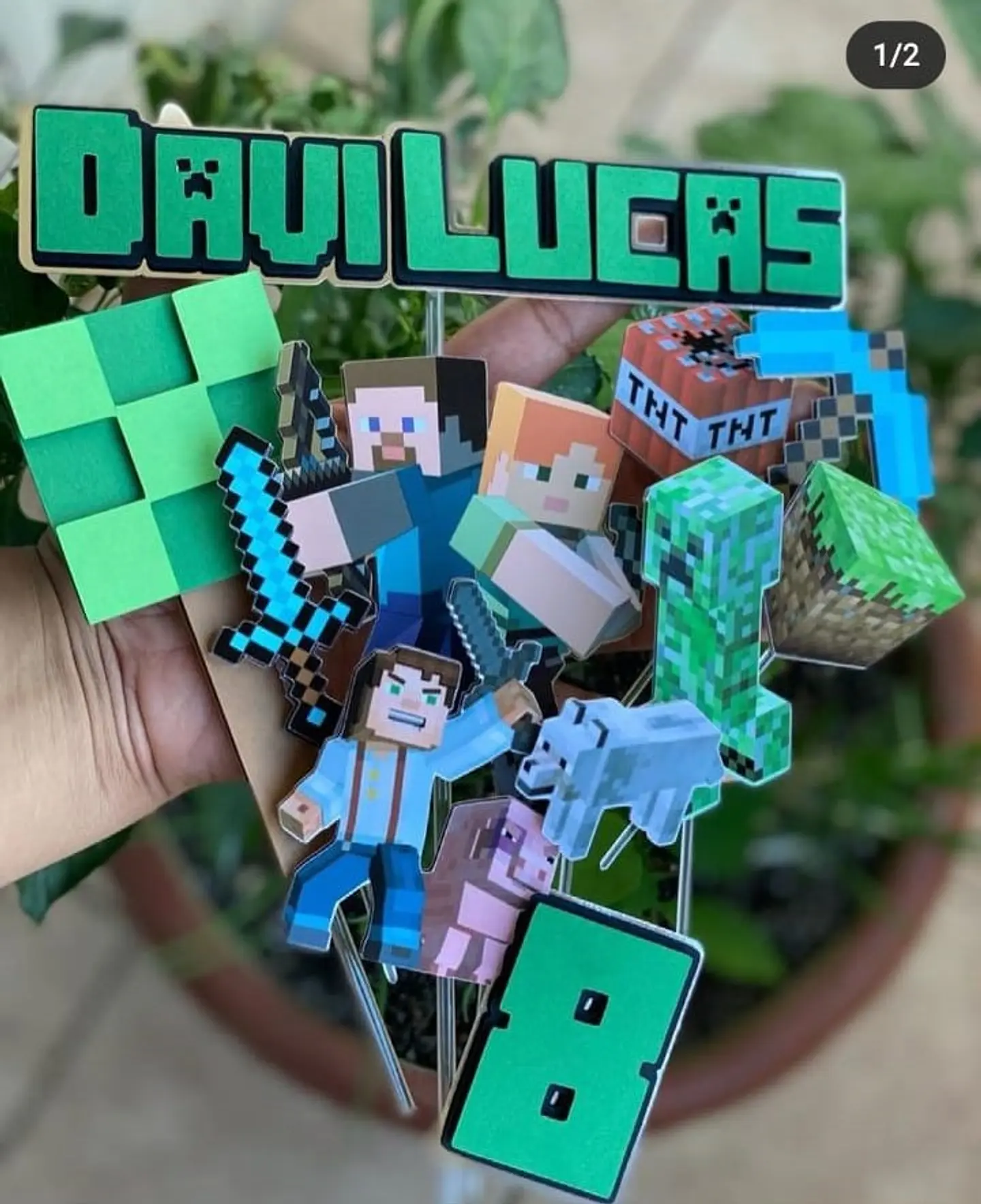 Arquivo de Corte Topo de Bolo Minecraft 13 1