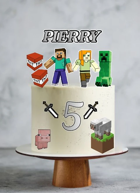 Arquivo de Corte Topo de Bolo Minecraft 8
