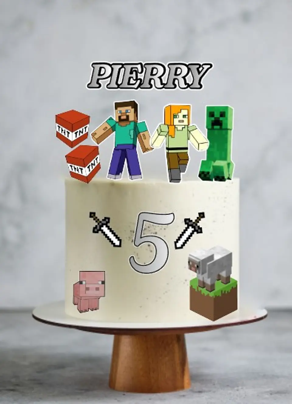 Arquivo de Corte Topo de Bolo Minecraft 8 1