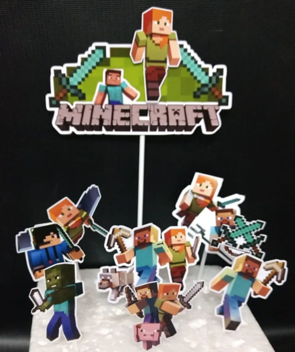 Arquivo de Corte Topo de Bolo Minecraft 2 1