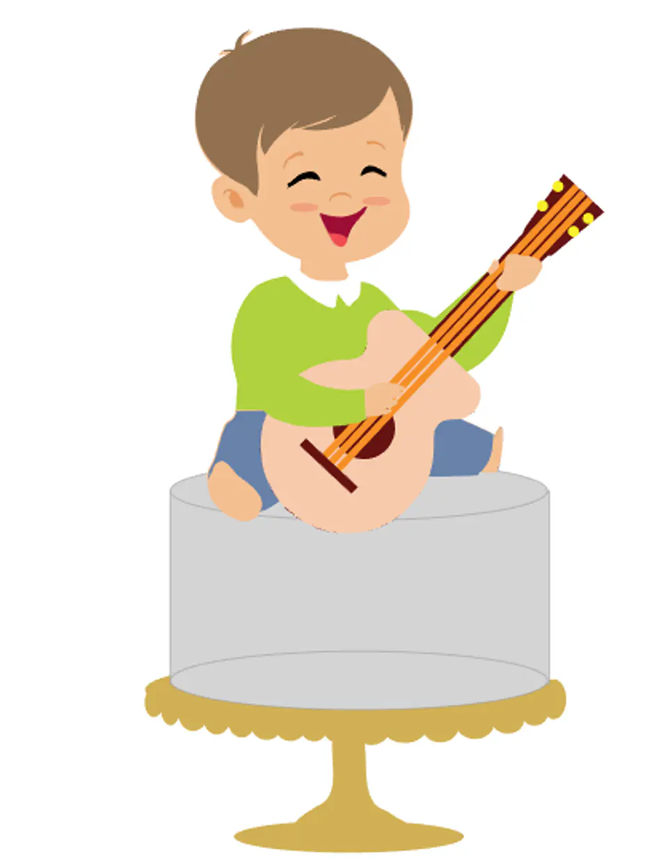 Arquivo de Corte Topo de Bolo Menino com Viola 1 1