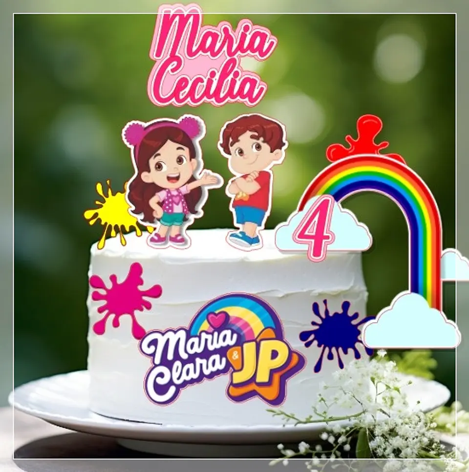 Arquivo de Corte Topo de Bolo Maria Clara e JP 1 1
