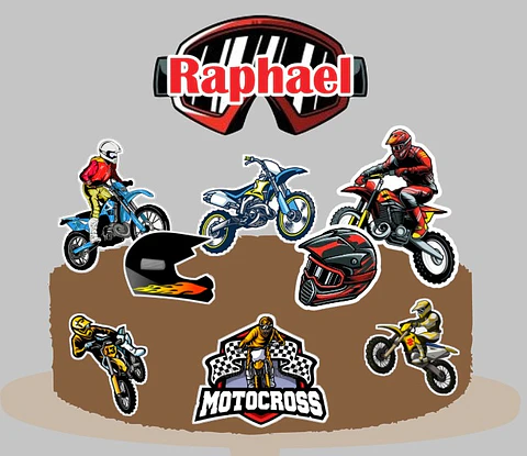 Arquivo de Corte Topo de Bolo Motocross 3