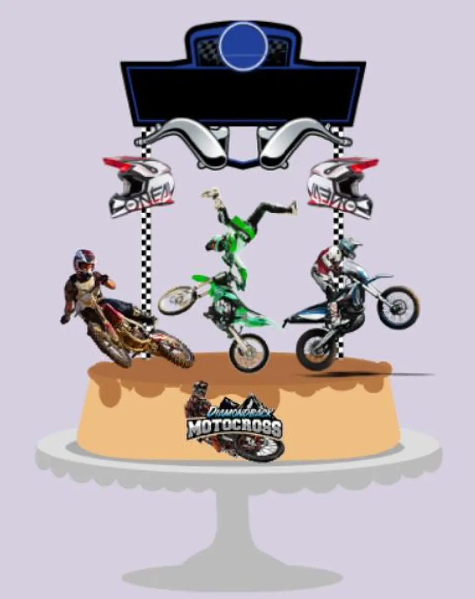Arquivo de Corte Topo de Bolo Motocross 1 1