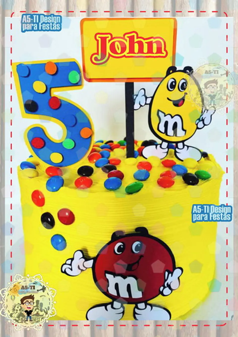 Arquivo de Corte Topo de Bolo M&M 1 1