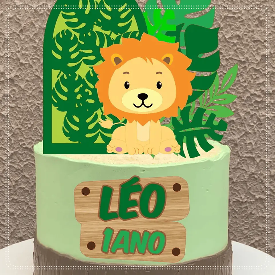 Arquivo de Corte Topo de Bolo Leão Leãozinho 32 1
