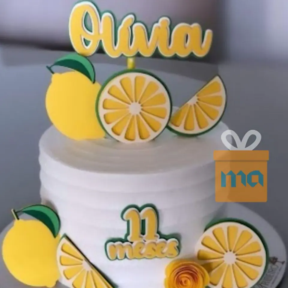 Arquivo de Corte Topo de Bolo Limão Limonada 3 1