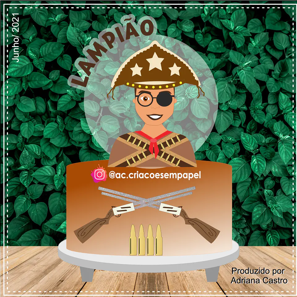 Arquivo de Corte Topo de Bolo Lampião e Maria Bonita 2 1