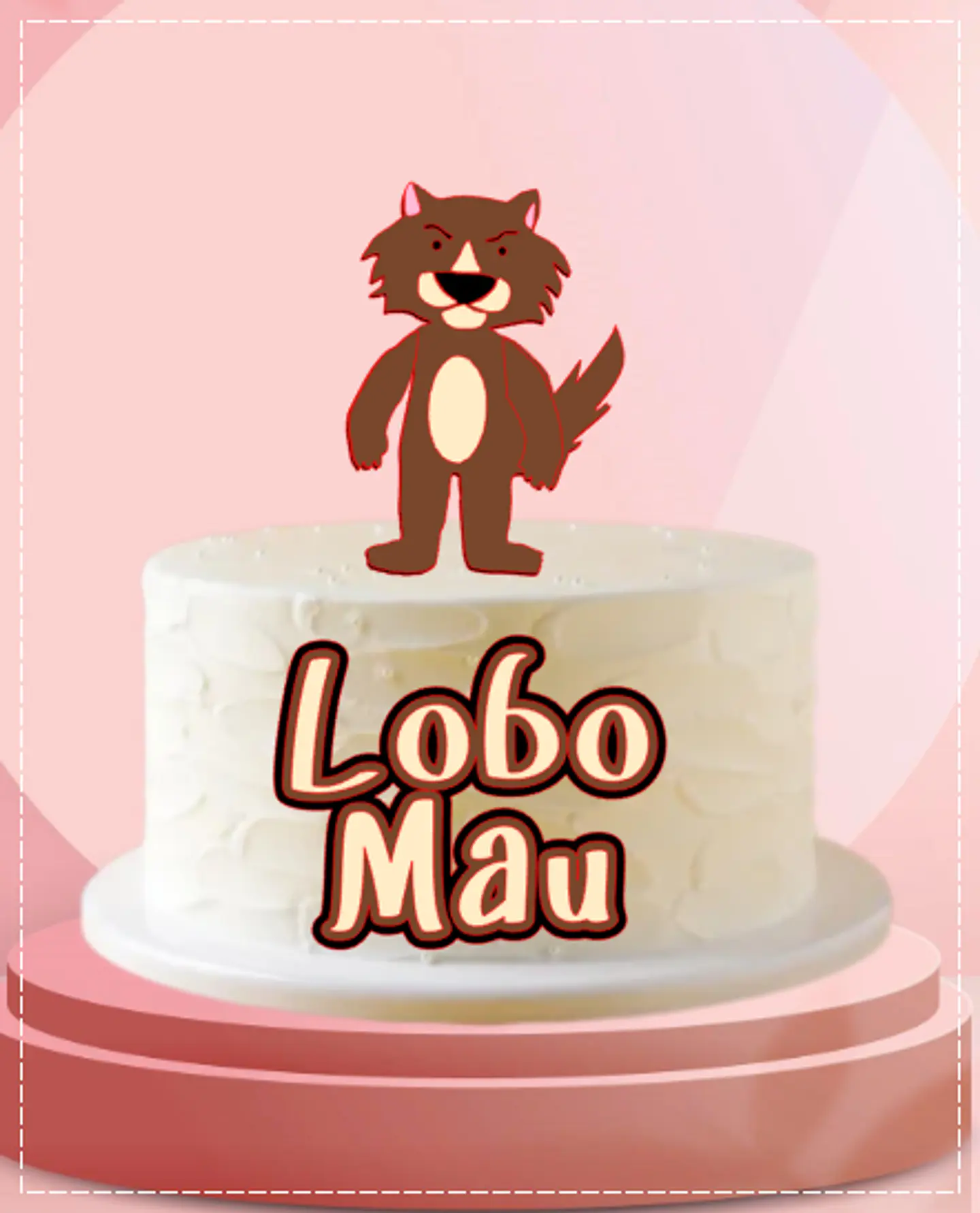 Arquivo de Corte Topo de Bolo Lobo Mau 2 1