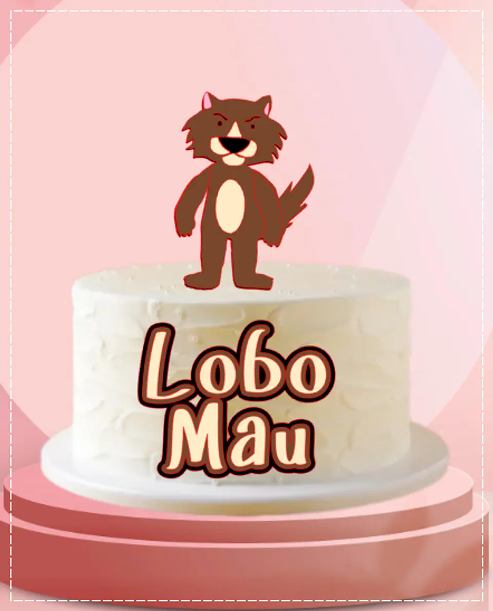 Arquivo de Corte Topo de Bolo Lobo Mau 2 1