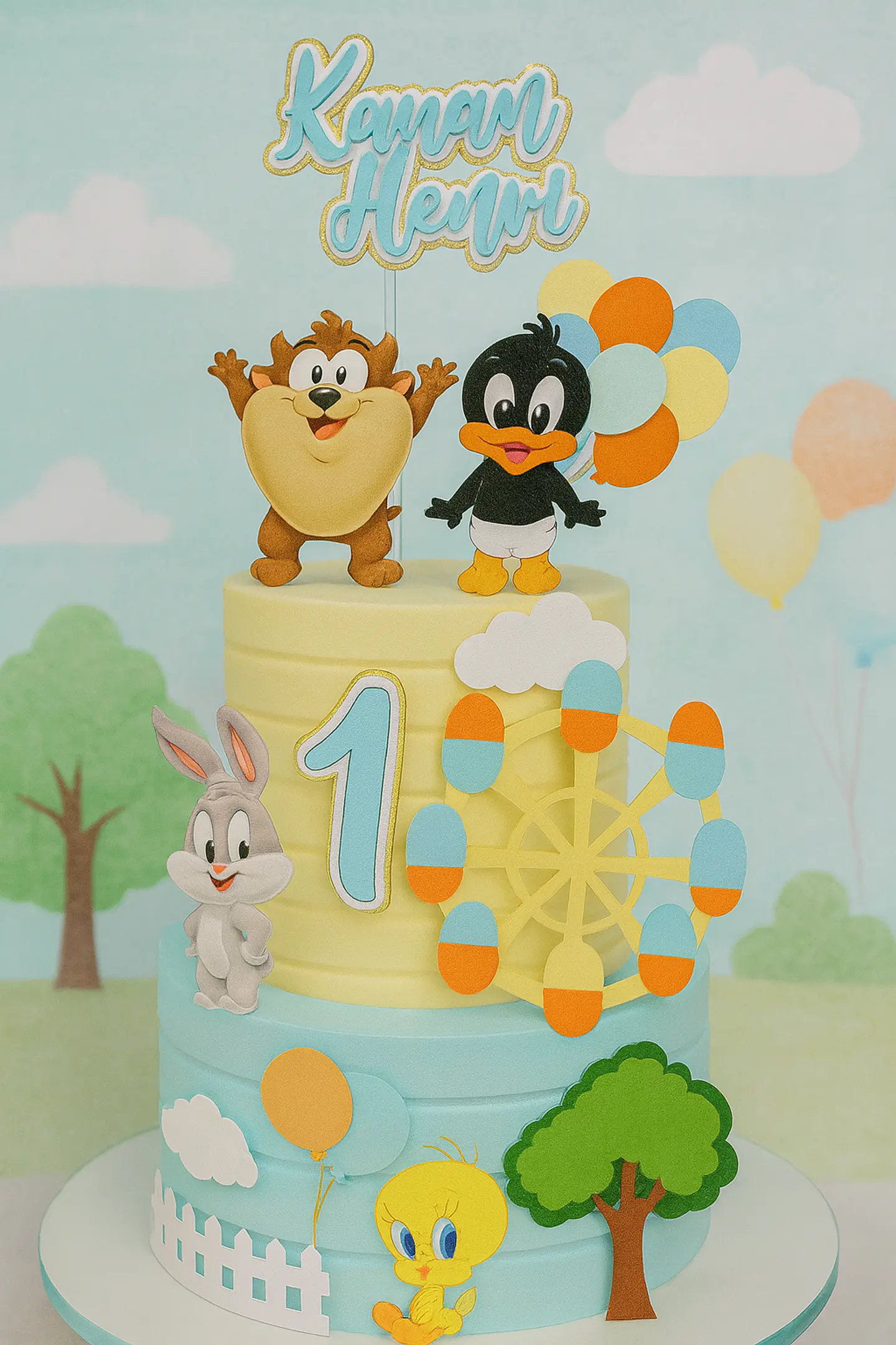 Arquivo de Corte Topo de Bolo Looney Tunes 15 1