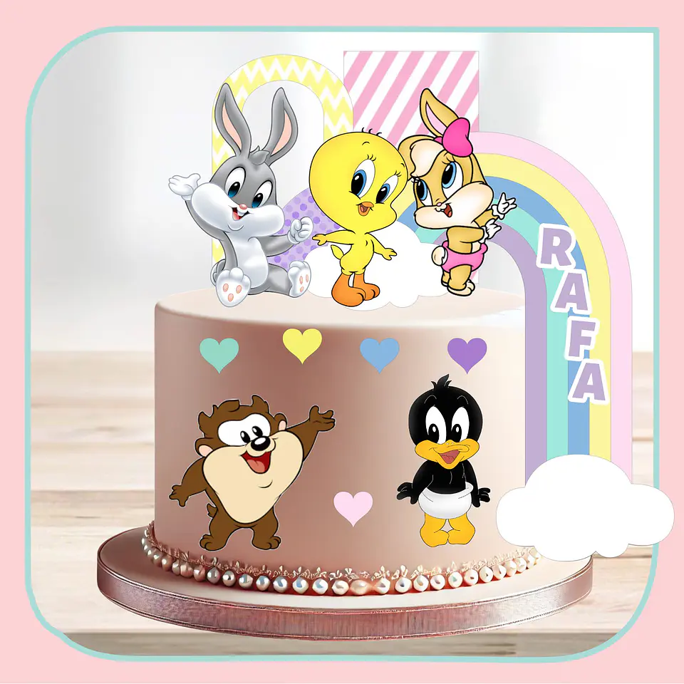 Arquivo de Corte Topo de Bolo Looney Tunes 12 1