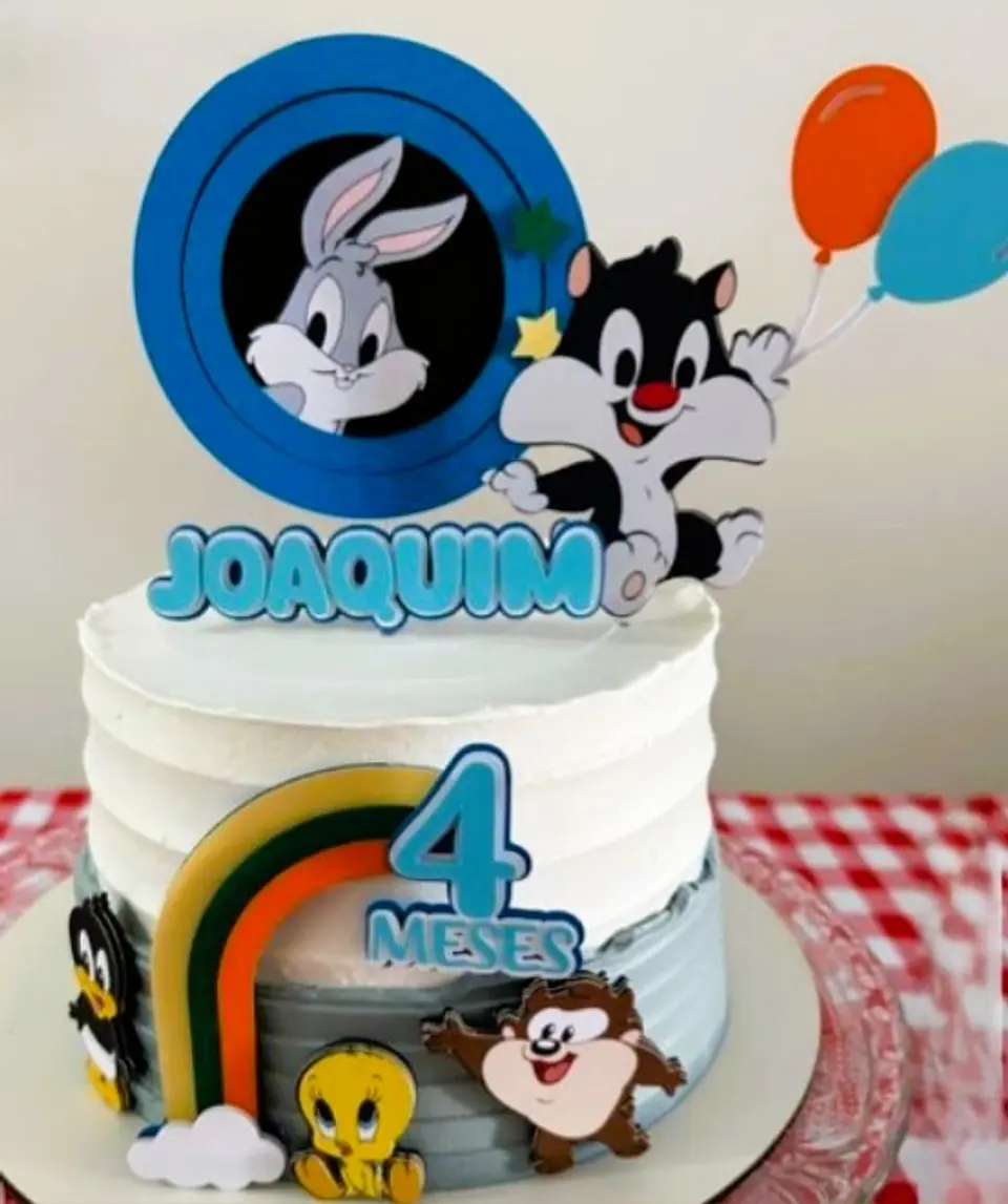 Arquivo de Corte Topo de Bolo Looney Tunes 11 1
