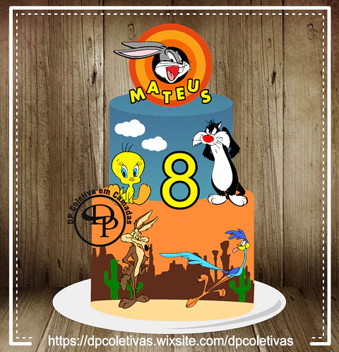 Arquivo de Corte Topo de Bolo Looney Tunes 6