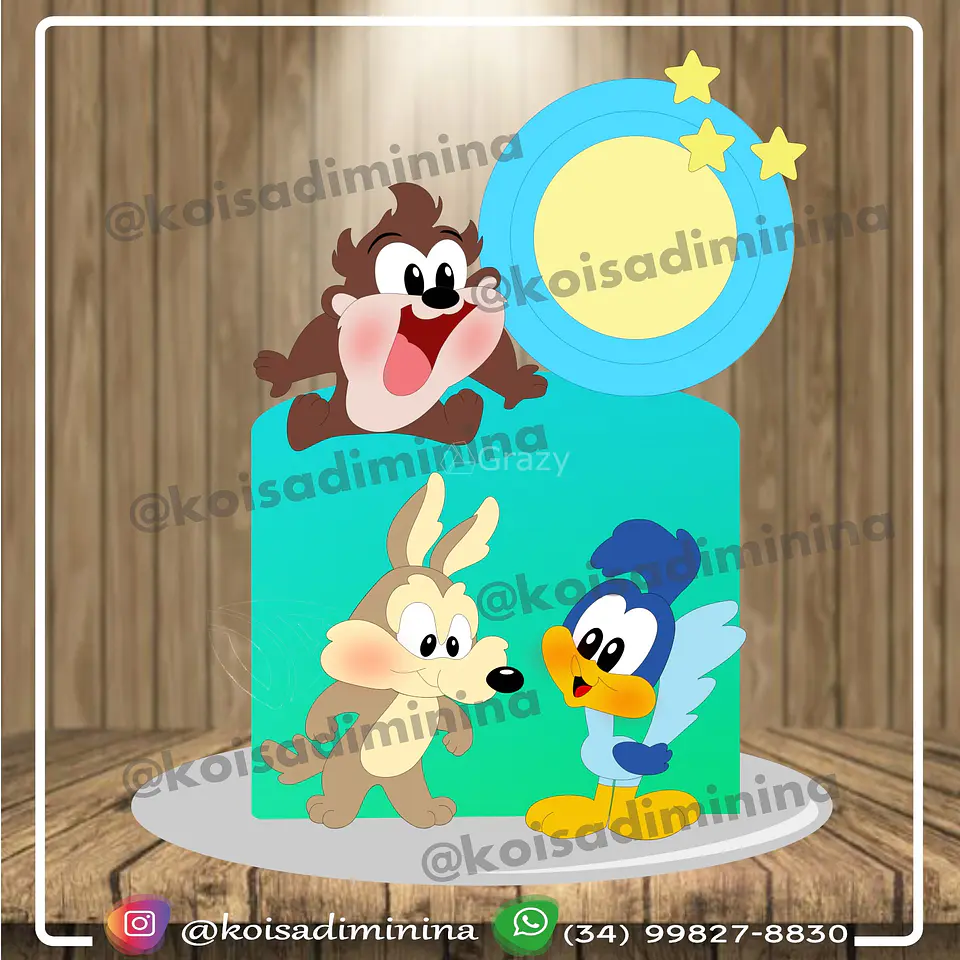 Arquivo de Corte Topo de Bolo Looney Tunes 4 1